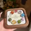Pulseira de Flor Vermelha Natural Amethysto Multi-Tesouro Pulseira de Cristal Branco Esmeralda Roxa Estilo Nicho da Moda Presente para Amigos