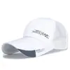 Gorra de Béisbol Transpirable de Malla con Visera Amplia Extendida para el Verano para Hombres, Gorra Estampada de Tejido de Seda, Malla Parcial de Visera Grande, Gorra de Bajo Precio