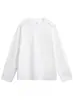 Camiseta de Manga Larga con Cuello Redondo y Diseño de Bordado Simple Nanxia Spring para Hombre, Top Versátil de Corte Holgado Retro para Pareja