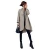 En Stock Estilo Japonés Otoño 2026 Nueva Moda Color Sólido Cuello Redondo Cremallera Casual Gabardina