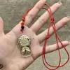 Llavero de Mazu con Lámina de Oro de Dibujos Animados Versión Q, Santa Madre Celestial, Colgante Atrae Riqueza y Protege la Seguridad, Regalo Conmemorativo al por Mayor