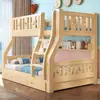 Litera de madera maciza, cama para niños, cama para adultos, cama de dos niveles, cama de madera, cama de dos niveles