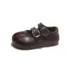 Zapatos de piel para niñas, zapatos de piel de suela blanda para primavera y otoño para bebés de 1 a 3 años, zapatos para caminar para niños pequeños, zapatos Mary Jane para niños, zapatos de interior