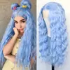 Amazon Moda Europea y Americana Transfronteriza Peluca de Encaje Frontal con Ondas de Agua Tocado África Tocado de Encaje Frontal Más Vendido
