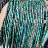 Opcional multicolor 4x13mm tubo pilar piedra emperador azul pavo real jaspe impresión