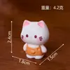 Lindo Gatito Barista Lindos Granos Juguetes de Comida en Miniatura Figuras de Resina Adornos DIY Paisaje de Micro Paisaje Pequeños Adornos