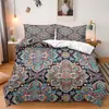 SHEIN ropa de cama de tres piezas decoración de flor de anacardo mandala de tres piezas decoración del hogar del dormitorio ropa de cama de tres piezas