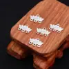 Colgante de Flor de Loto de Aleación DIY Estilo Antiguo Conector para Accesorios de Cabello Hanfu Pasador Colgante de Borla Galvanizado