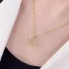 Versión Coreana 2025 del Pulsera con Forma de Corazón de Cristal Azul Corazón del Océano para Mujer con Collar de Corazón de Zirconia Azul Incrustado con Diamantes Exclusivamente para Ventas Transfronterizas