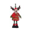 Novas decorações de Natal Boneco de neve retrátil Boneca de tecido Alce Arranjo de janela Papai Noel Decoração Enfeites