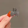 Presilha de Garra Mini Brilhante com Garra de Diamante Estilo Coreano, Piranha Pequena Delicada com Strass para Mechas, Presilha Lateral de Princesa para Mulheres com Pérolas
