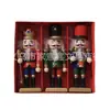En Stock Madera 13cm Cascanueces Adorno Regalo de Navidad, Marioneta Soldado Cascanueces Pintado, Venta Caliente Transfronteriza