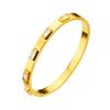 Pulseira de moda de aço inoxidável estilo INS europeu e americano para mulheres, folheada a ouro 18K a vácuo, incrustada com zircônia cúbica quadrada verde, branca e rosa.