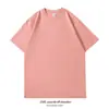 Camiseta de Algodón Puro Pesado 230g Logo Personalizado Manga Corta Cuello Redondo Verano Moderna Camiseta Básica para Hombre Color Sólido Uniforme de Clase Camisa Cultural