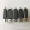 Lector de tarjetas OTG dos en uno tipo C/Micro-USB de tipo de prueba completa para teléfono móvil, computadora, lectura y escritura de tarjetas TF/SD
