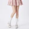 Meias Largas Respiráveis para Primavera e Verão, Meias Lolita Estilo Ballet Doces para Mulheres, Combinadas com Sapatos Pequenos de Couro, Meias JK de Alta Qualidade com Laço