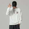 Sudadera de Manga Larga para Hombre Tallas Grandes 3015 Cuello Redondo de Primavera para Hombre Top Sencillo con Estampado de Oso de Dibujos Animados Camiseta Básica Holgada para Hombre