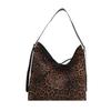 Bolso de Hombro Cruzado con Estampado de Leopardo Vintage, Moda para el Trabajo, Estilo Occidental Personalizado, Gran Capacidad, Bolso de Mano Tote para Mujer