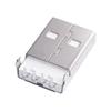 Suministro conector USB macho 180 grados 14 A macho corto inserción 180 grados núcleo de goma blanca salida de fábrica