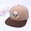Gorra de Béisbol para Niños Dibujos Animados Gel de Presión Tridimensional Oso Ala Plana Gorra Hip-Hop Edición Coreana Gorra de Baile Callejero Sombrero para el Sol de Verano