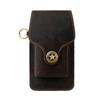 Riñonera táctica de cuero Crazy Horse para teléfono móvil de hombre, nueva, para deportes al aire libre, ideal para construcción y cigarrillos.