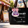 Pingente de porta-moedas de pelúcia autêntico de Zootopia, chaveiro fofo de cabeça de animal, bolsa para guardar fones de ouvido, pequeno presente