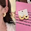 Pendientes de Felpa Suave con Lazo Otoño e Invierno de Arroz Glutinoso Haiyan Dulces Retro Alto Temperamento Pendientes de Otoño e Invierno