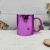 Taza de Agua de Cerámica Electrochapada de Alta Calidad, Taza Elegante con Brillo Metálico, Taza de Cerámica de Revestimiento Recto, Taza de Café