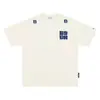 51 Camiseta de Manga Corta de Algodón Puro con Letras Americanas Hip-Hop para Hombres y Mujeres Retro Hiphop Pareja Holgada Cuello Redondo Media Manga