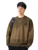 Ropa para Hombre Fengshe / Sudadera Pesada de 360 g para Hombre, Primavera y Otoño, Lavado Degradado, Estampado Casual Americano, Cuello Redondo, Manga Larga