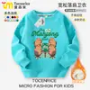 Moletom Kapibala Kidsren Outono e Inverno 2025 Novo Tendência Casual para Meninos Roupas de Outono Blusa de Gola Redonda Kapibala Kidsren