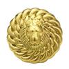 Té Negro Oro Sólido Tridimensional Cabeza de León Botones de Metal Clásico Top Traje Abrigo Abrigo Cortavientos Botones Grandes Decorativos