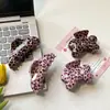 Jiayue Acessórios Laço Estampa Leopardo Presilha Garra Design de Nicho Tendência Presilha de Cabelo Acessório de Cabelo Verão