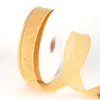 Cinta de dar forma tipo arpillera con borde de alambre de color cruzado Nudo de lazo para empaque de caja de regalo de Navidad Accesorios decorativos hechos a mano