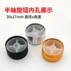 Perilla de aleación de aluminio de 30*17MM con forma de media flor para potenciómetro, utilizada para ajustar el volumen y la velocidad en sistemas de audio de coche, tapa en forma de D