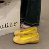 Sapatilhas Raso Estilo Francês com Laço para Mulheres, Novo Modelo Primavera 2026, Sola Rasteira, Elegante, Salto Escondido, Sapatos de Ballet, Sapatos Mary Jane