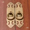 Mobiliario Clásico de Imitación China Herrajes Accesorios de Cobre Manija de Barra Recta Lisa Manija de Tirador de Anillo de Cobre para Puerta de Armario Estantería