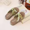 Pantuflas de Perlas para Niñas, Calzado de Verano para Exteriores, Nuevas Sandalias Deslizables Versátiles Estilo Hada 2026 para Niños Mayores