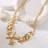 Serie de Collares de Caballito de Mar, Estrella de Mar, Coral y Perlas de Verano para Playa, Más Vendidos en Europa y América, con un Estilo de Resort Elegante y Único para Mujeres