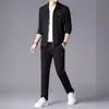 Novo Conjunto Esportivo Masculino de Duas Peças 2025, Nova Moda Outono Casual Jaqueta para Homens Jovens e de Meia-Idade, Tendência