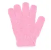 Artículos de tocador diarios para el hogar guantes de baño al por mayor utensilios de baño de cinco dedos toalla de baño de hotel de doble cara guantes de nailon