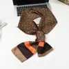 Bufanda de Seda para Mujer de Alta Gama Pequeña Larga Versátil Primavera Otoño Verano Delgada Estrecha para Combinar con Camisa Bufanda de Cuello Bufanda