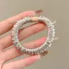 Scrunchie retrô com estampa de leopardo cor de café para outono, estilo coreano, moderno, versátil, elástico durável para rabos de cavalo e acessórios de cabelo