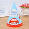 Sombrero de Cumpleaños para Niños Adultos Niños Estilo K Papel Dibujos Animados Fiesta de Cumpleaños Fiesta Sombrero para Pastel de Cumpleaños Mayoreo