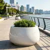 Direto da fábrica UHPC concreto vaso de flor de formato especial parque municipal externo leve recipiente para plantio de plantas verdes personalizável