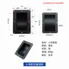 Mueble de cocina empotrado manija oscura equipo industrial cajón puerta corrediza manija oscura hierro horneado pintura negra caja de aire manija oscura