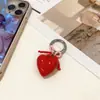 Chaveiro de Coração Colorido em Estoque do Fabricante, Laço de Miçangas com Pingente de Coração Colorido Doce, Acessório Simples para Bolsa
