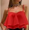 2024 Europeo y Americano Transfronterizo Verano Nuevo Casual Moda Color Sólido Top Corto Halter