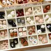 [Café Preto e Branco] Coleção outono e inverno: cor de café, estrela e coração de acrílico assado, materiais e acessórios DIY para corrente de celular com tema de queijo