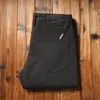 Estação Europeia Outono e Inverno Calça Masculina Grossa de Lã Lã Macia Esfoliada Quente Masculina Cinco Bolsos Reta Casual